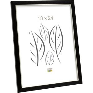 plastic frame S46A black with silver 10x15 cm