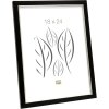 plastic frame S46A black with silver 18x24 cm