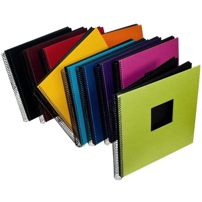 Goldbuch wire-o bound album Bella Vista 35x30 cm 40 black sides  with die cut