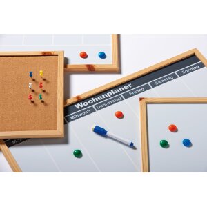 Magnetic board 40x60 cm with pin and magnets