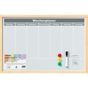 Magnetic board weekly planner 40x60 cm