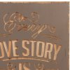 Text plate Lovestory in grey/natural - 5H0289 Clayre Eef