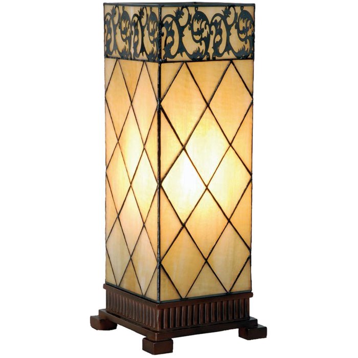 table lamp  TIFFANY - 18x45 cm coloured/natural