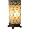 table lamp  TIFFANY - 18x45 cm coloured/natural