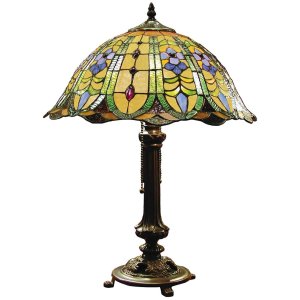 Tiffany table lamp Ø 40x53 cm colourful/green