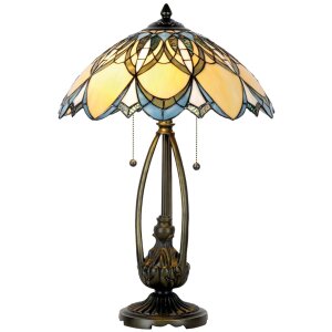 LumiLamp Tiffany table lamp Ø 40x60 cm colourful/blue