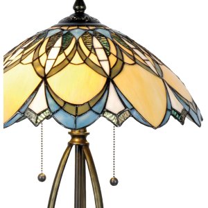 LumiLamp Tiffany table lamp Ø 40x60 cm colourful/blue