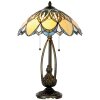 LumiLamp Tiffany table lamp Ø 40x60 cm colourful/blue