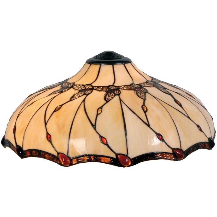 Tiffany lamp shade 51x21 cm - beige/brown