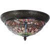 Tiffany ceiling lamp Ø 38x19 cm colourful/orange