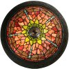 Tiffany ceiling lamp Ø 38x19 cm colourful/orange