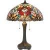 Tiffany table lamp Ø 46x64 cm colourful/red