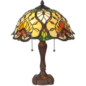 Tiffany table lamp Ø 40x50 cm colourful/green