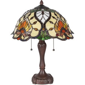 Tiffany table lamp Ø 40x50 cm colourful/green