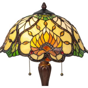 Tiffany table lamp Ø 40x50 cm colourful/green