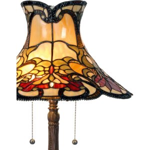 Tiffany table lamp Ø 51x66 cm colourful/red