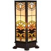 Tiffany table lamp 18x45 cm colourful/brown