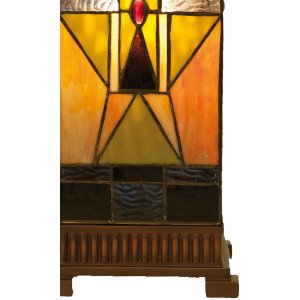 Tiffany table lamp 18x45 cm colourful/brown