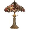 Tiffany table lamp Ø 43x58 cm colourful/red