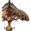 Tiffany table lamp Ø 43x58 cm colourful/red