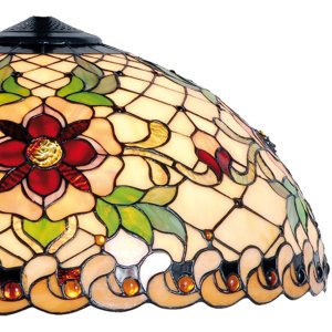 Tiffany lamp shade Ø 50 cm colourful/natural