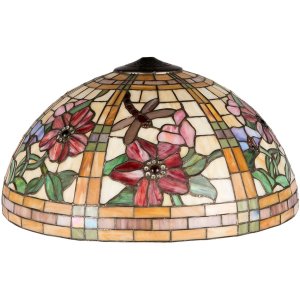 Tiffany lamp shade Ø 50x30 cm colourful/orange