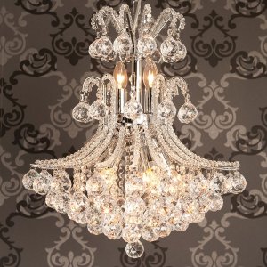 Chandelier Ø 50 cm in transparent - 5LL-CR31 Clayre Eef