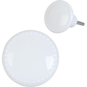 63439 - furniture knob Ø 4 cm in white