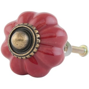 63501 - furniture knob Ø 3 cm in red