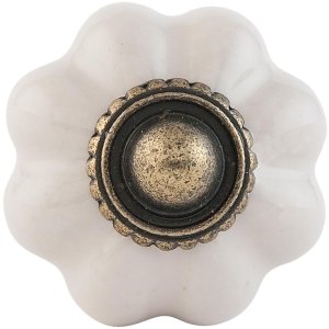 63506 - furniture knob Ø 3 cm in beige/natural