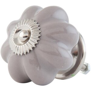 63512 - furniture knob Ø 4 cm in grey