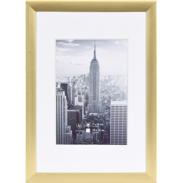 Photo frames aluminum Manhattan 10x15 cm gold