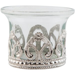 Tealight holder SMALL - 6x5 cm silver