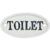 TOILET - text plate 10x5 cm iron