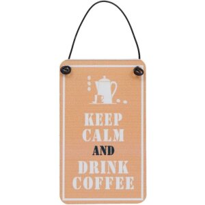 tin-plate sign COFFEE 5x8 cm - brown