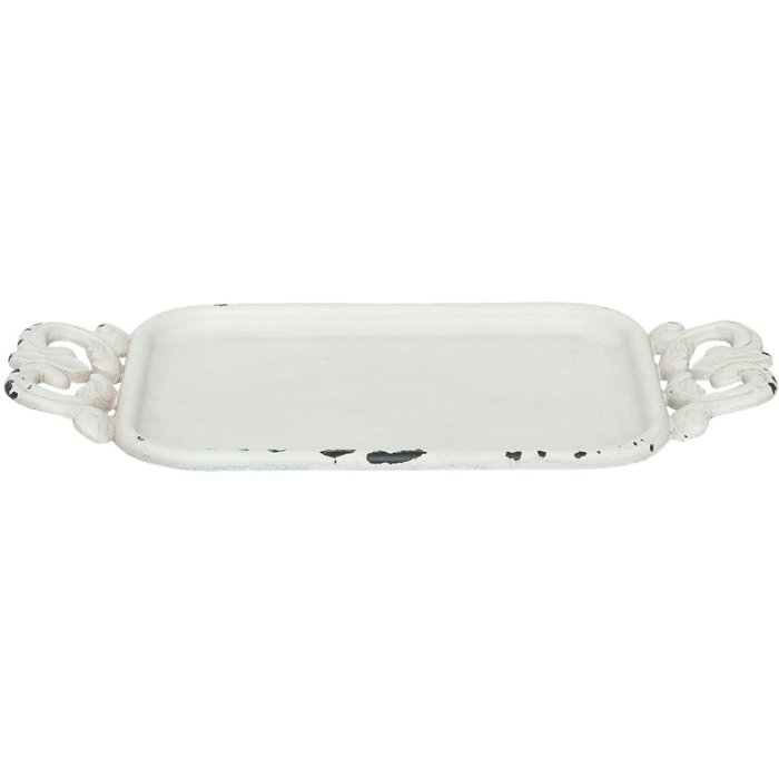 tray ANTIQUE 16x8 cm antique white