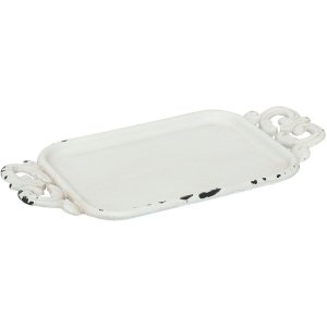 tray ANTIQUE 16x8 cm antique white