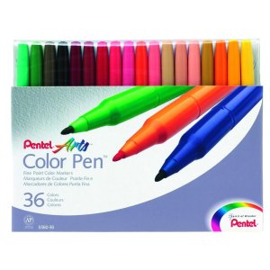 Set of 36 Color Pen Fiber Pens 0.6 mm