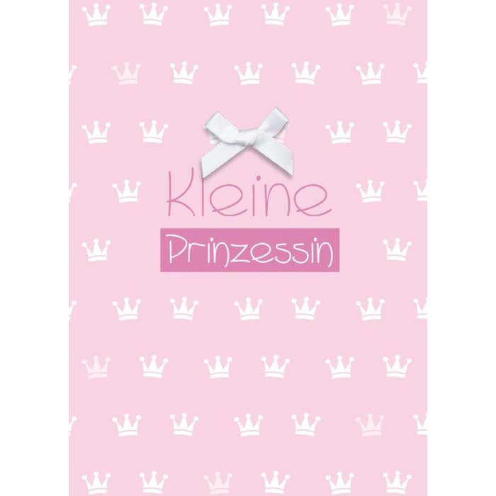 Card for a baby  girl in pink Kleine Prinzessin