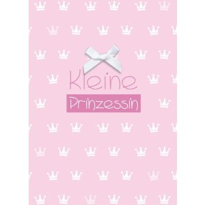 Card for a baby  girl in pink Kleine Prinzessin