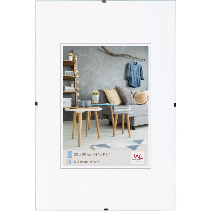 Frameless picture frame antireflex glass 15x20 cm