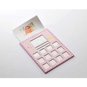 Baby Animal baby frame, pink, 22x28 cm