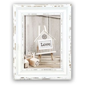 Wooden frame Rivoli 10x15 cm white