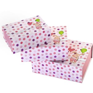 Little Rabbit Set of Gift Boxes, 3 pieces, pink