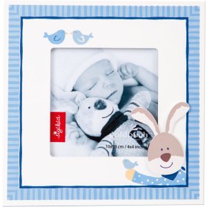 Semmelbunny baby portrait frame light blue/white for...