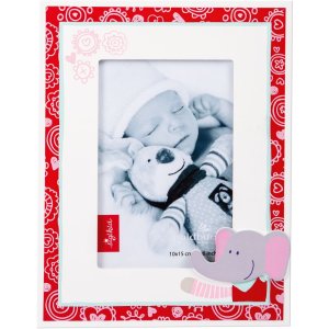 Ele Bele baby portrait frame red/white for 10x15 cm