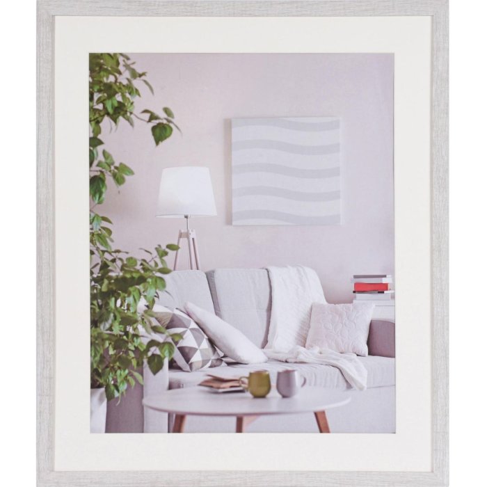 Henzo Picture frame Modern 50x60 cm white with mat 40x50 cm