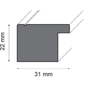 Picture frame Newton 18x24 cm steel