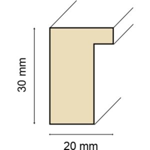 Ceanothe wooden frame Smart 18x24 cm white