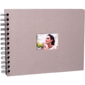 HNFD Spiral bound album BULDANA taupe ribbed 23x17 cm 40...